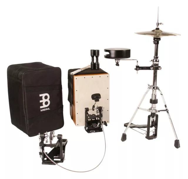 Meinl CAJ-DRUMSET Cajon Drumset Pedal Snare HiHat Tasche Shaker Rods Schlagzeug