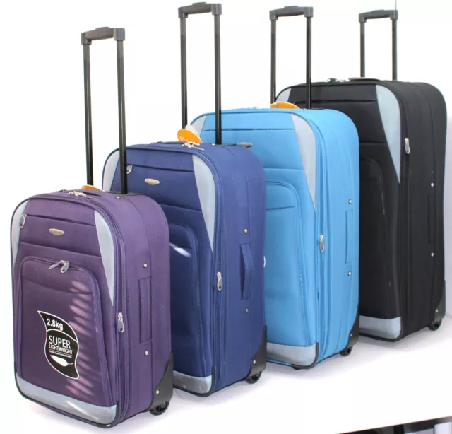 X Large Suitcase Expandable Lightweight Luggage Travel Trolley CABIN Wheeled Bag