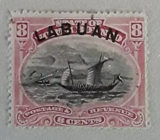 NORTH BORNEO Labuan 1894-6 SG69a 8c pink p13.5-14 MM