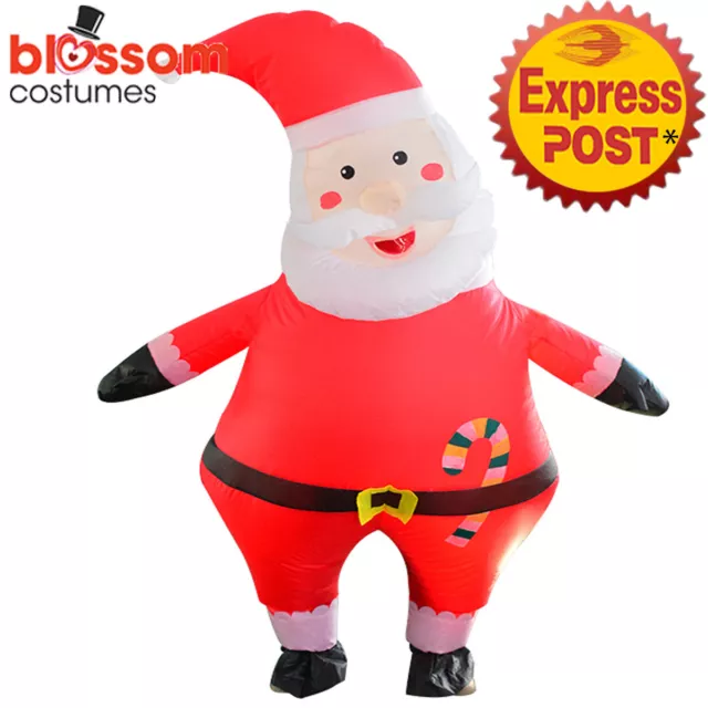 K354 Deluxe Inflatable Santa Claus Costume Suit Funny Christmas Xmas Fancy Dress