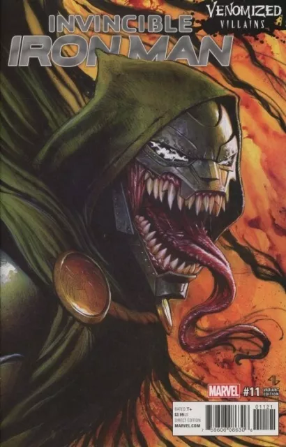 Invincible Iron Man #11 Dr. Doom Venomized Adi Granov Variant Marvel 2017 NM.