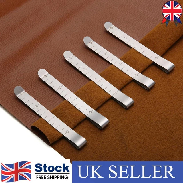 20pcs Stainless Steel Hemming Clips Measurement Ruler Sewing Quilting Clips ☘️