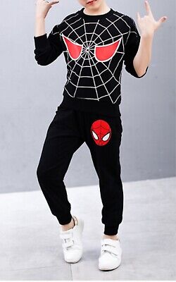 Spiderman Completo Maglia Pantalone Sportivo Bambino T-shirt Pants SPISET02B