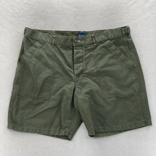 J.Crew Wallace & Barnes 8" Camp Short Mens 40 Cotton-Linen Blend Military Green