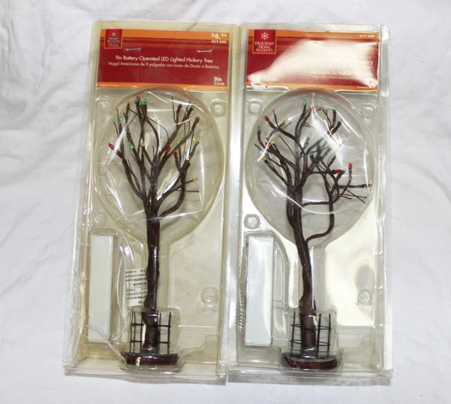 Home Accents Canterbury Lane Christmas Village Accessory Lighted Hickory Lot