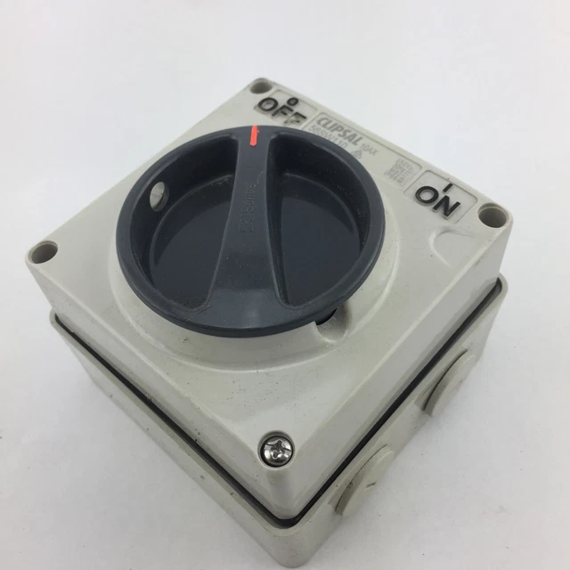 CLIPSAL 56SW110 56 Series Surface Switch Single Pole 10A 250VAC IP66