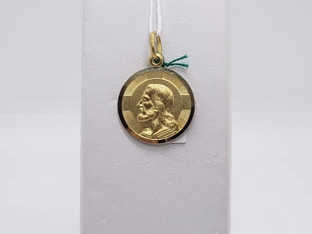 CIONDOLO MEDAGLIA SACRA Volto Di Gesu' In Oro Giallo 18Kt 750 5 Grammi