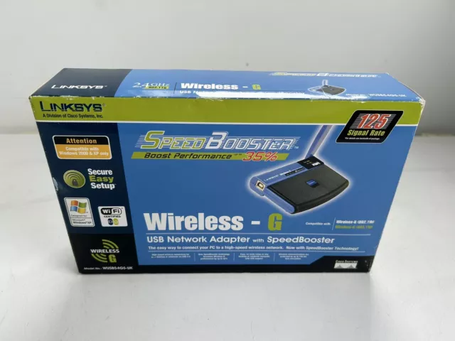 Linksys WUSB54GS-UK Wireless-G Usb Network Adapter With Speedbooster