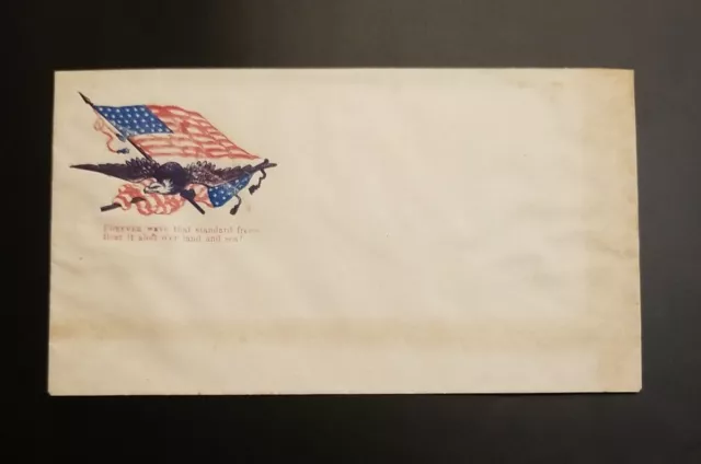 Us Stamps Unused Civil War Era "Wave That Standard" Patriotic Cacheted Cover