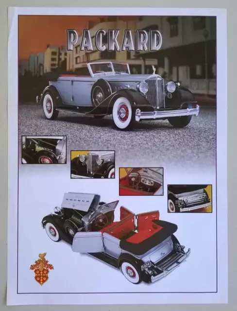 Packard Convertible Sedan (1934) : Brochure publ. FRANKLIN MINT (en français)