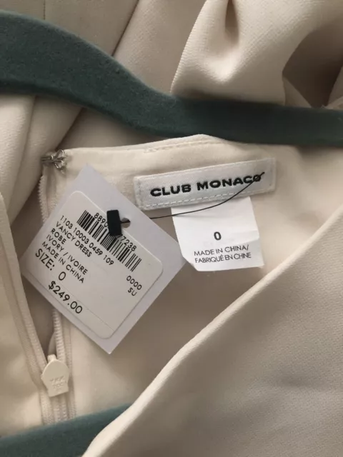 Club Monaco off white vancy dress 0. NWT $248 3