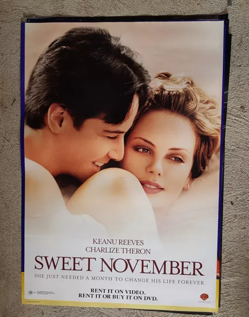 SWEET NOVEMBER KEANU REEVES 1 Sheet Movie Poster Australian VIDEO release