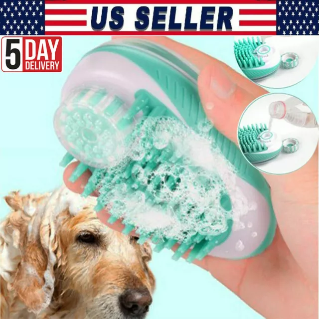 Pet Bath Brush Shampoo Washing Massage Shower Hair Removal Comb Cleaning Tool