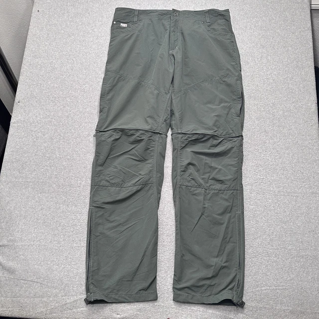 KUHL MENS LIGHT Green Liberator Convertible Stealth Cargo Pants Size