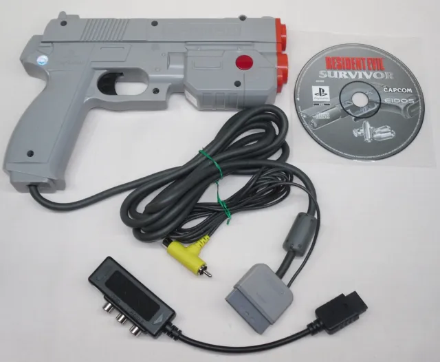 Namco Npc-103 Light Gun & Resident Evil Game For Sony Playstation 1 Ps1 Psone
