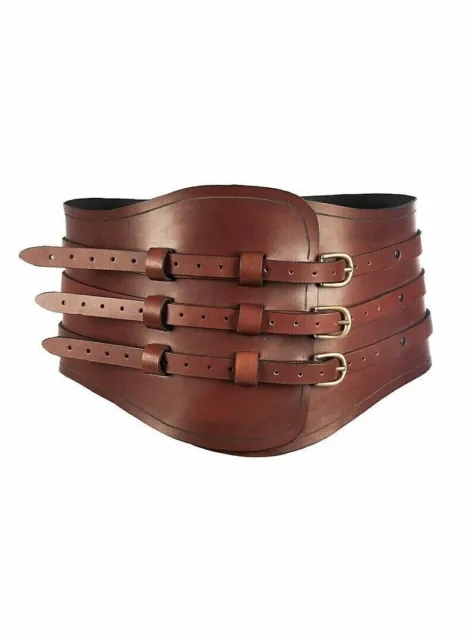 MEDIEVAL ROMAN ARMOR Belt Gladiator Leather Waist Wide Belt Triple Belt ...