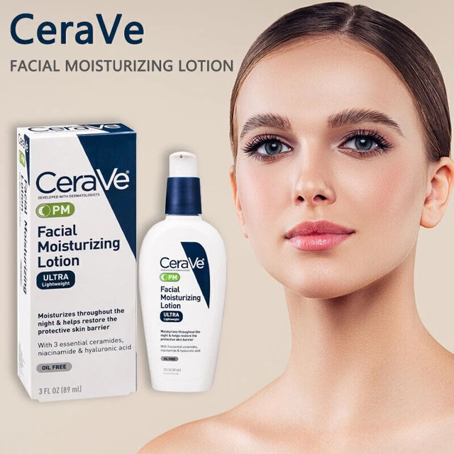 CERAVE PM FACIAL Moisturizing Lotion Ultra Lightweight 3oz 89ml £8.99