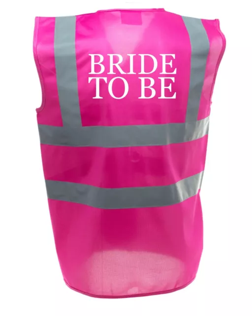 SPOSA DA ESSERE rosa hi viz gilet sposa festa abito elegante