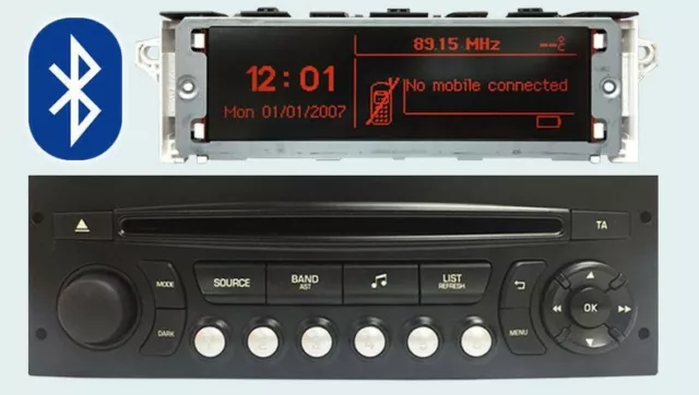RD45 Car Radio Bluetooth Player and Screen for Peugeot 307 3008 Citroën C2  C3 C4