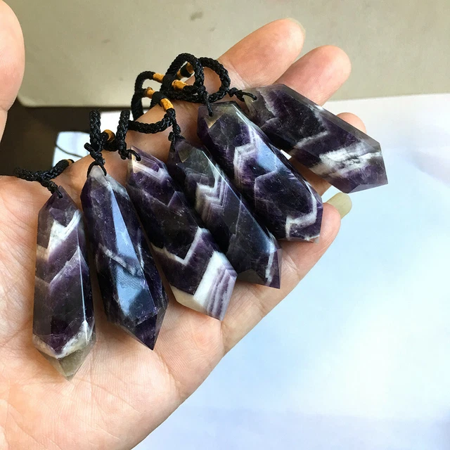 Natural Quartz Crystal Rock Stone Pendant Chakra Pendulum Necklace Healing Reiki 10