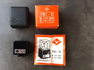 Agfa ISI VINTAGE unità flash istruzioni-in buonissima condizione scatola originale custodia originale 