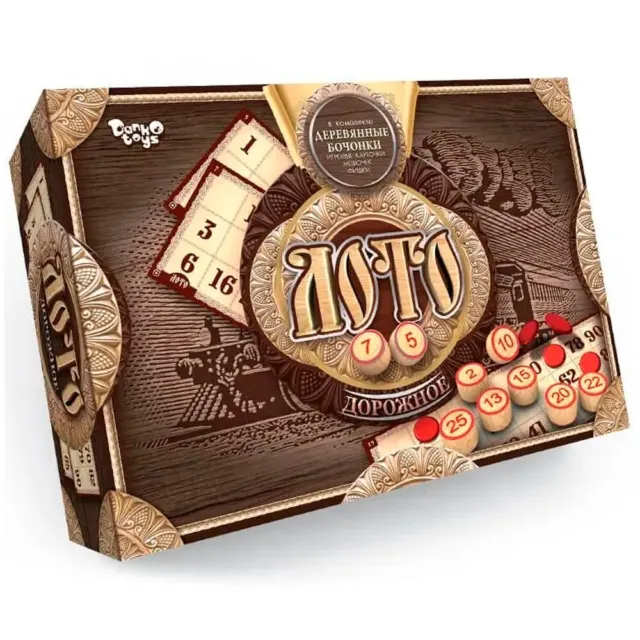 Loto Bingo Board Game Ukrainian Russian Traditional Full Set Travel Edition Box