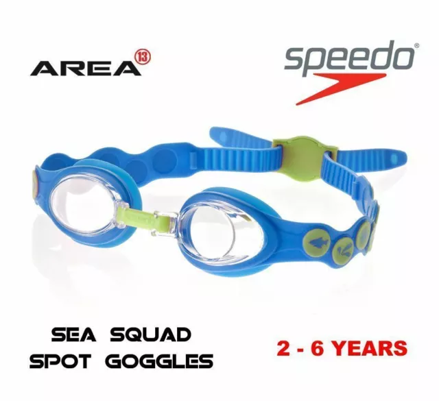 Speedo Sea Squad Spot Goggle Blue/Green Junior 2 - 6 Yrs Children's Swimming Gog