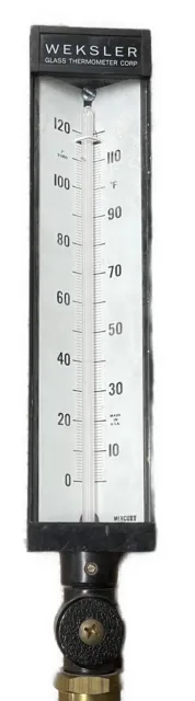 Steam Punk - Weksler  Black 6” Industrial Thermometer (17-128)