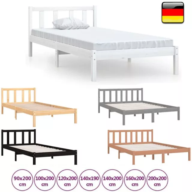 Massivholzbett Holzbett Bettgestell Ehebett Doppelbett Bett Mit Lattenrost