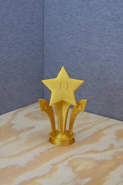 Mario Kart 8 Deluxe 3D Printed Trophy Figure Star Cup Nintendo