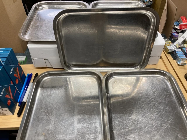 Job Lot Stainless Steel Butchers Trays X 10 Used For Catering Cooking