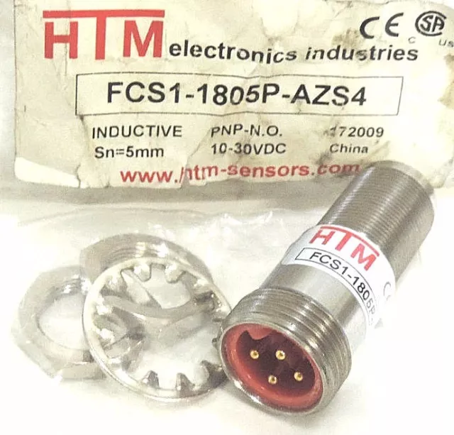 New Htm Electronics Fcs1-1805P-Azs4 Inductive Proximity Sensor 10-30Vdc