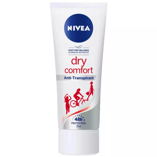 75ml NIVEA Déodorant Crème Anti-empreintes Anti-transpirant Sèche Comfort 48h