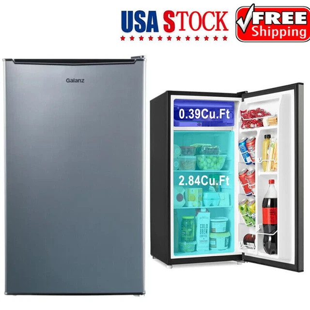 US MINI FRIDGE Small Refrigerator Freezer 3.3Cu Ft Single Door Compact