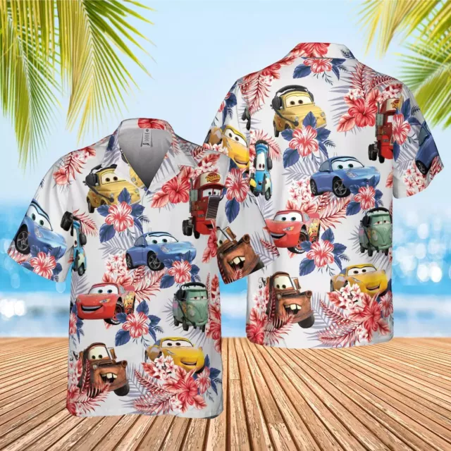 Cars Pixar On The Beach Summer Vibes Cartoon Cars Lovers Hawaiian Shirt S Xl Picclick