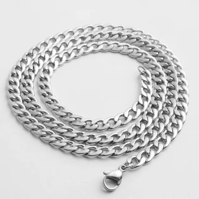 Men's Unisex 316L Stainless Steel 6MM Curb Link NK Necklace Chain Wholesale