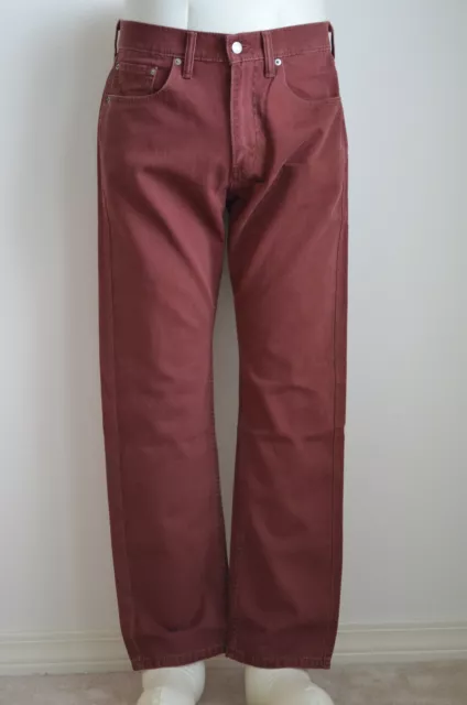 Levi's 505 Regular Fit Bedford Cord Pants Rum NWT Style 005051104