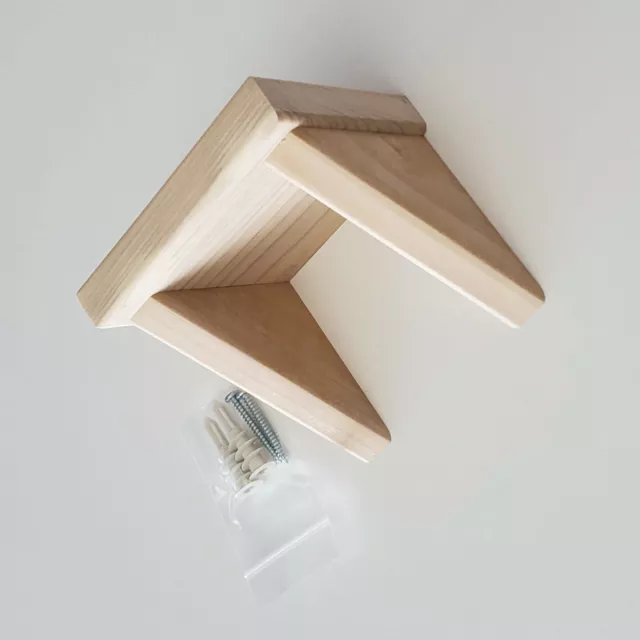 Unfinished Poplar Wood Shelf, Simple, Small, Wall Mount Trophy Display Stand