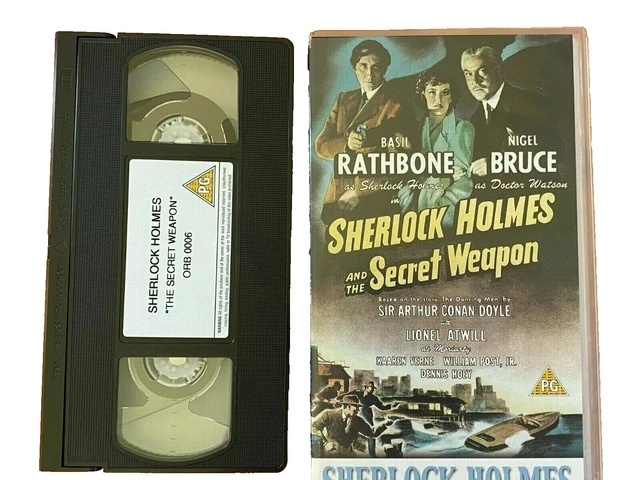 SHERLOCK HOLMES SECRET WEAPON Basil Rathbone VHS video pre owned £9.95