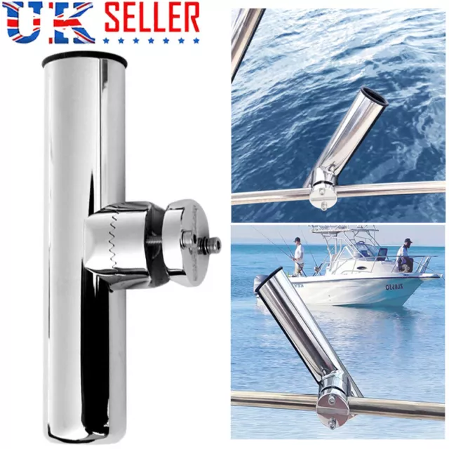 19-25MM Fishing Rod Holder Stainless Steel Rail Mount Rail For Marine Boat UK