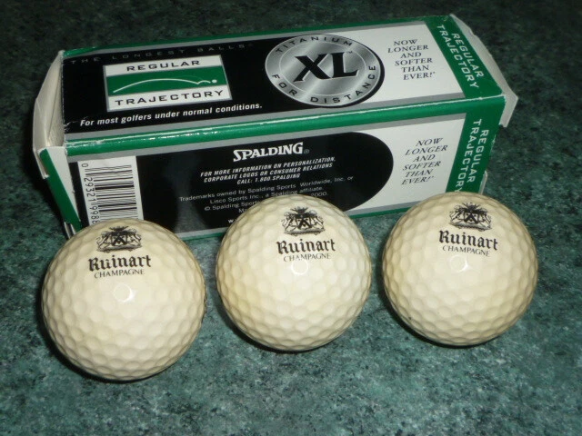 3 Balles De Golf Tour Edition Champagne Ruinart Boite Top Flite Objet Pub