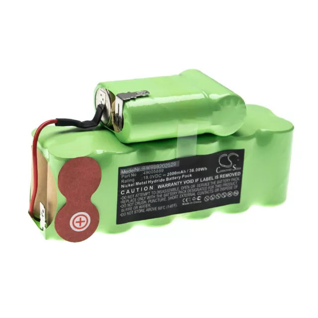 Batterie 2000mAh pour Hoover SU180,SU180B8,SU180T2,SU180WT,49005889