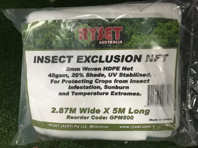 Ryset Small Insect Exclusion Net – 2.8M X 5M Gpm500