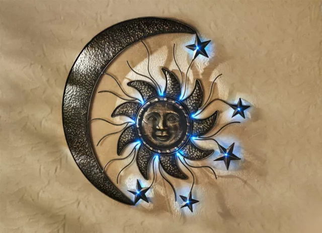 Wandeko Sonne und Mond Wanddekoration Außendeko Wandbild #