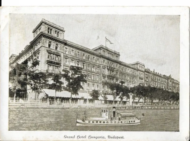 grand hotel hungaria budapest postcard