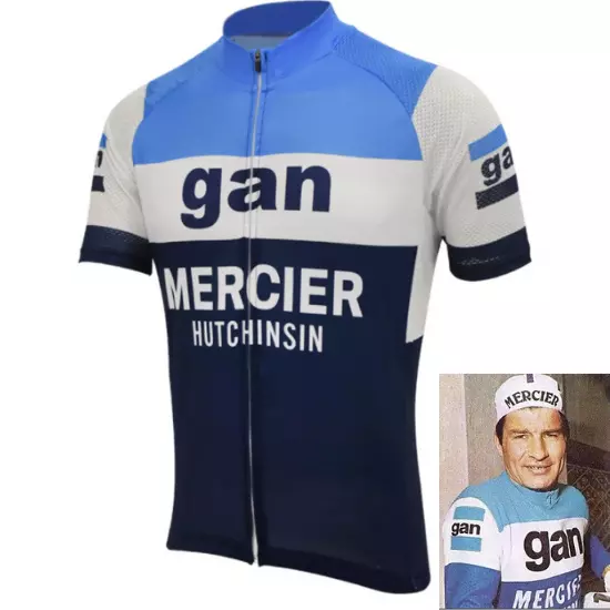 Maillot Mercier Cycliste Retro Vintage Classic Cyclism Poulidor Tour France