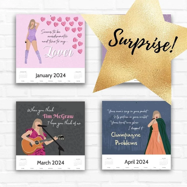 2024 CALENDAR THE Eras Tour Calendar For TaylorSwift Fan £5.06