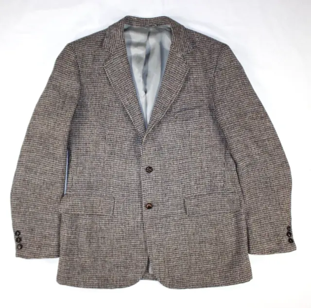 Vintage Harris Tweed Men's 100% Scottish Wool Handwoven Blazer Sport Coat 42R