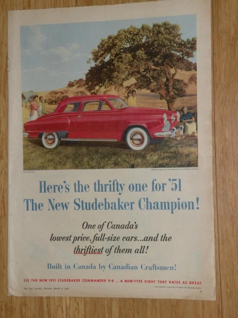 Canadian Magazine Ad* - 1951 - Studebaker