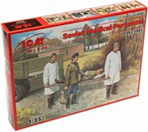 ICM  1:35 Soviet Medical Personnel Plastic Model Kit Figures ICM35551